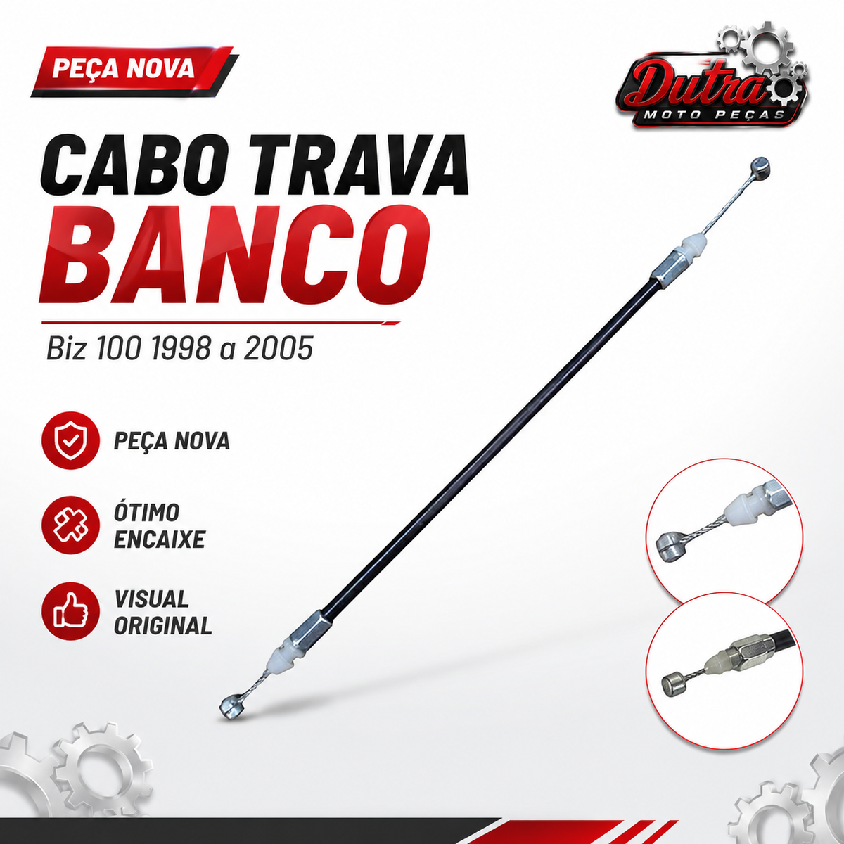 Cabo Trava Abertura Banco Honda Biz 100 C100 1998 a 2005 Assento
