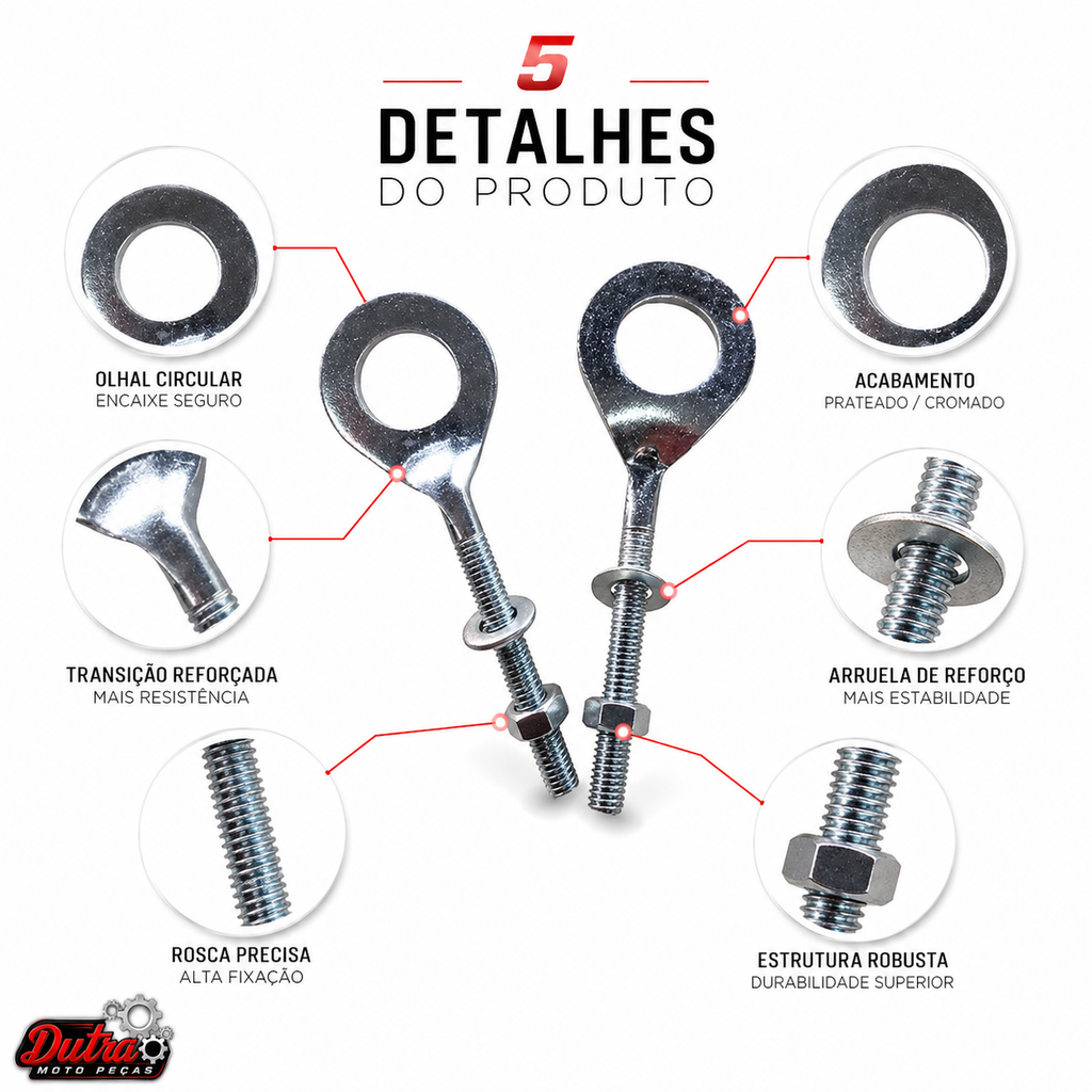Par Esticador Corrente Honda CG 150 160 Titan Fan Start Ajustador Transmissão