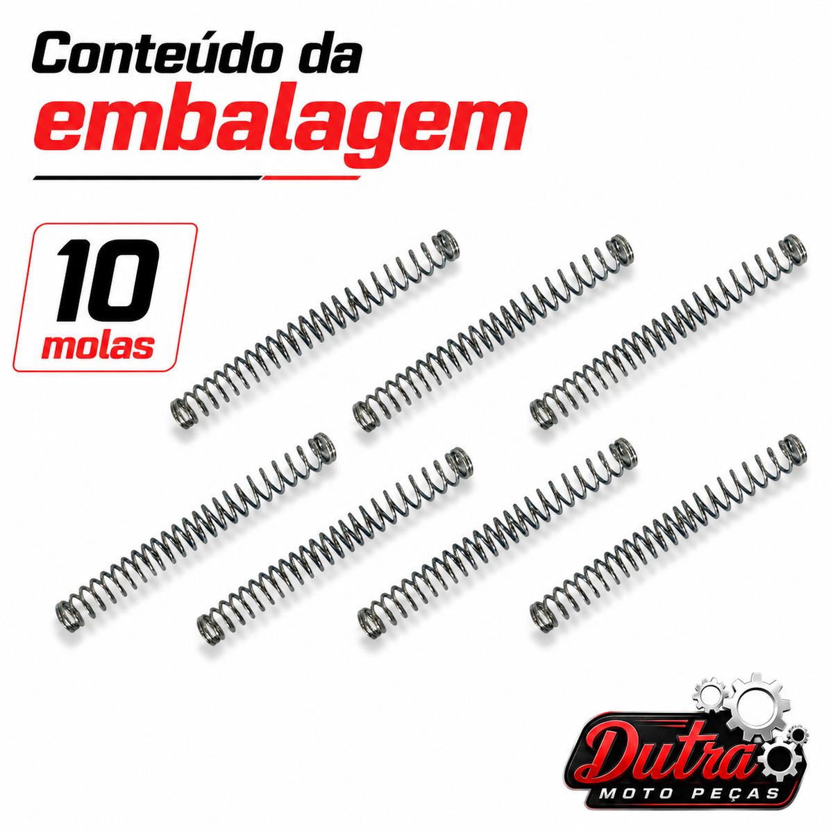 Kit 10 Molas Varão Vareta De Freio Universal Para Moto Modelo Original