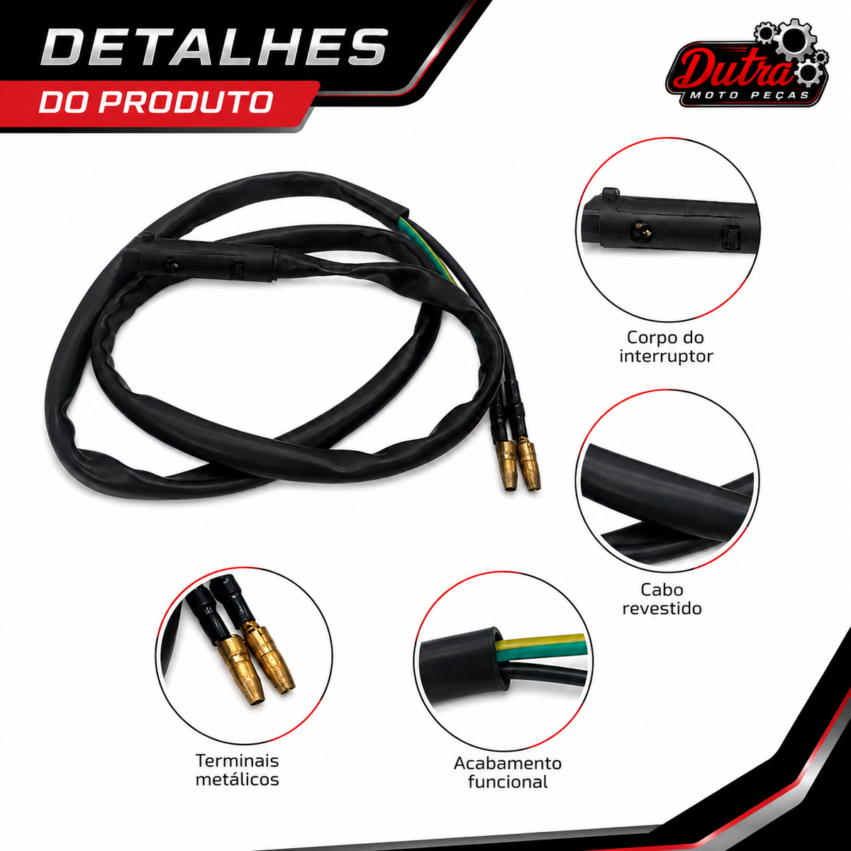 Interruptor Freio Dianteiro Titan 125 Ks Lona/ Titan 150 Lona/ Nxr Bros 150/125 Lona