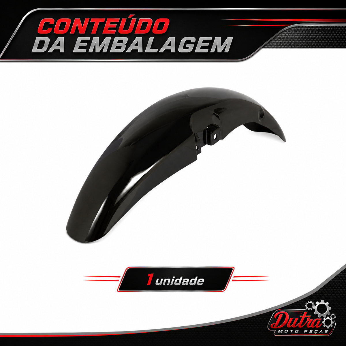 Paralama Dianteiro Honda CG Titan 125 Fan 125 2005 a 2013 Preto