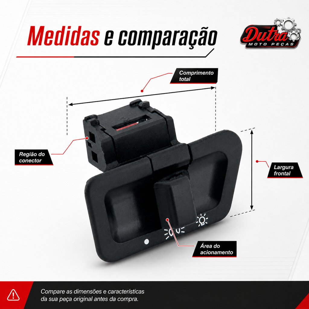 Botão Interruptor Farol Alto Baixo Suzuki Burgman 125 125i Reposição