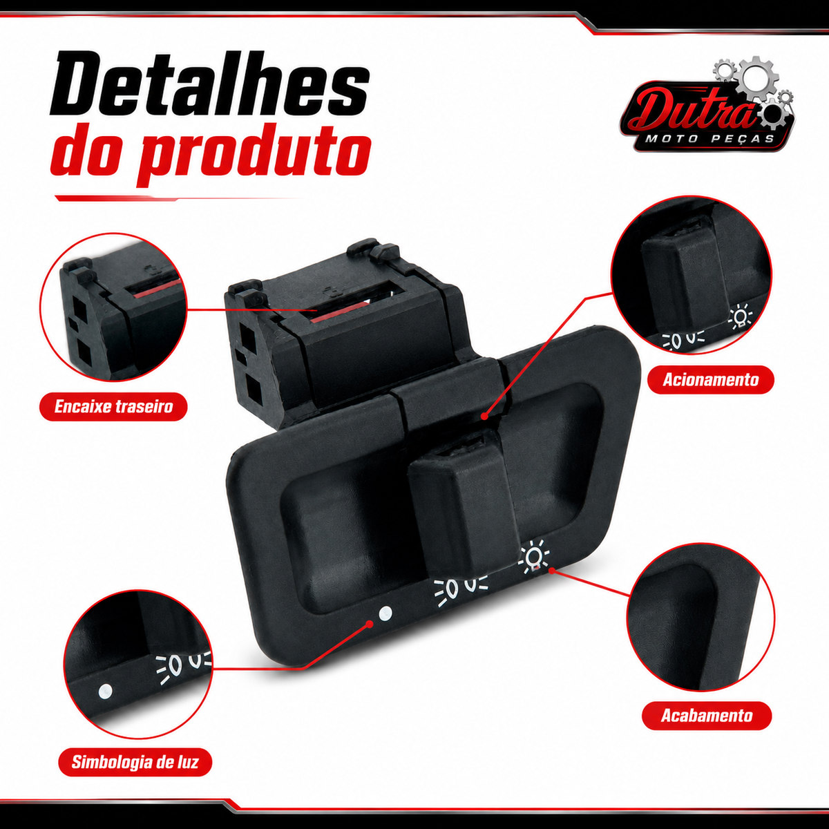 Botão Interruptor Farol Alto Baixo Suzuki Burgman 125 125i Reposição