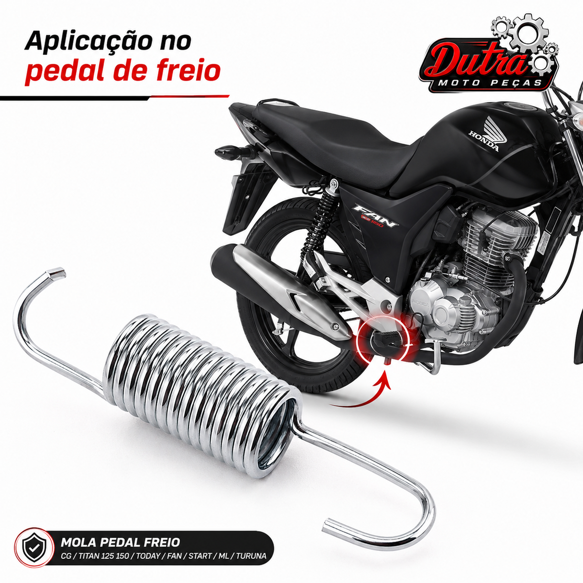 Mola Pedal Freio Honda CG 125 150 Titan Fan Start Today ML Turuna 1 Unidade