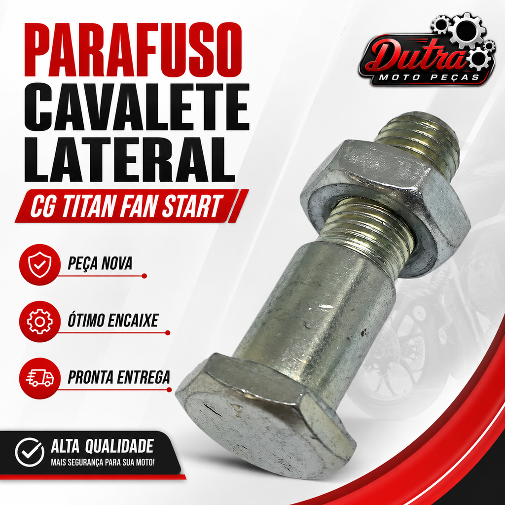 Parafuso Cavalete Descanso Lateral Honda CG 125 150 160 Titan Fan Start Pezinho