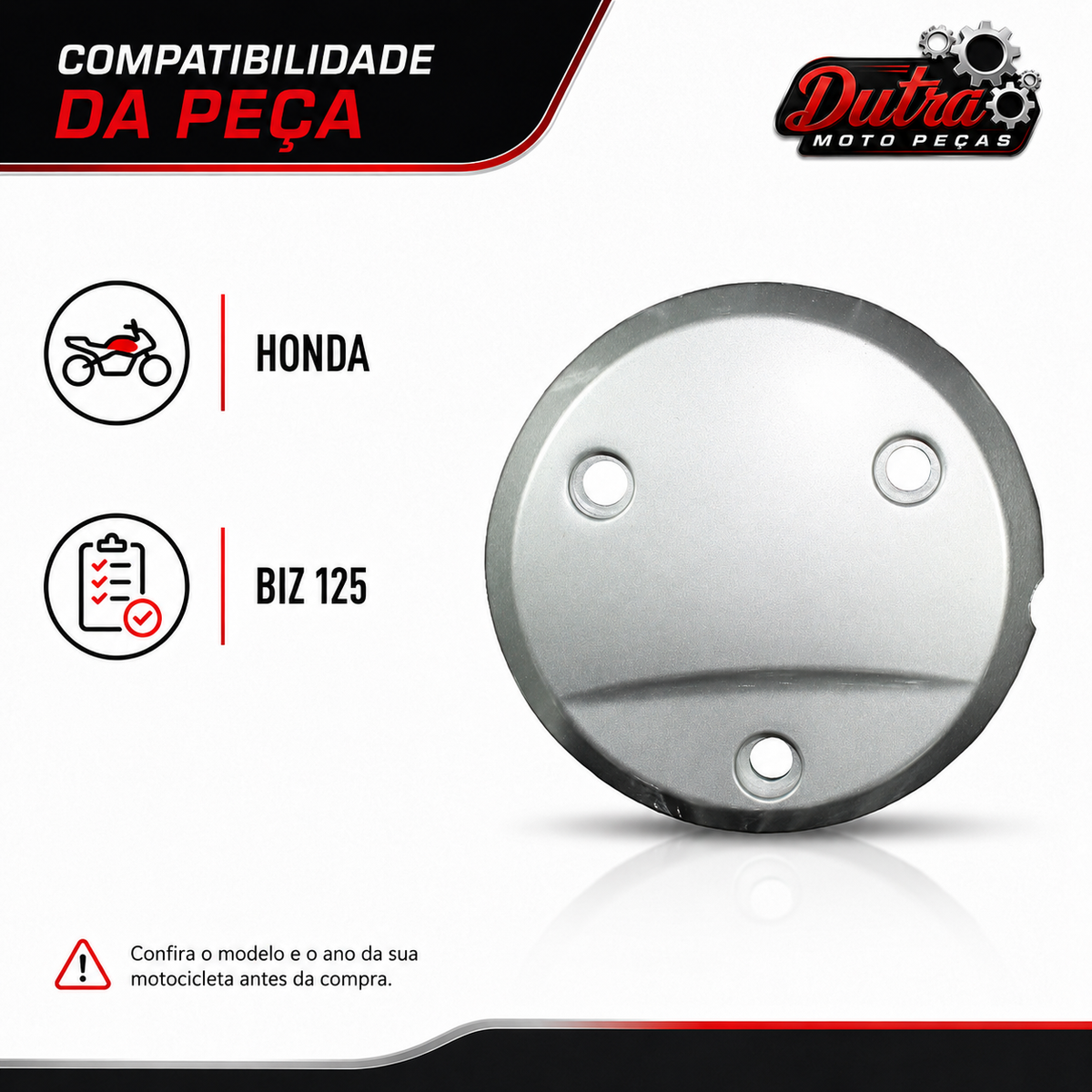 Capa Tampa Motor Direita Honda Biz 125 Protetor Lateral Modelo Original Reposição