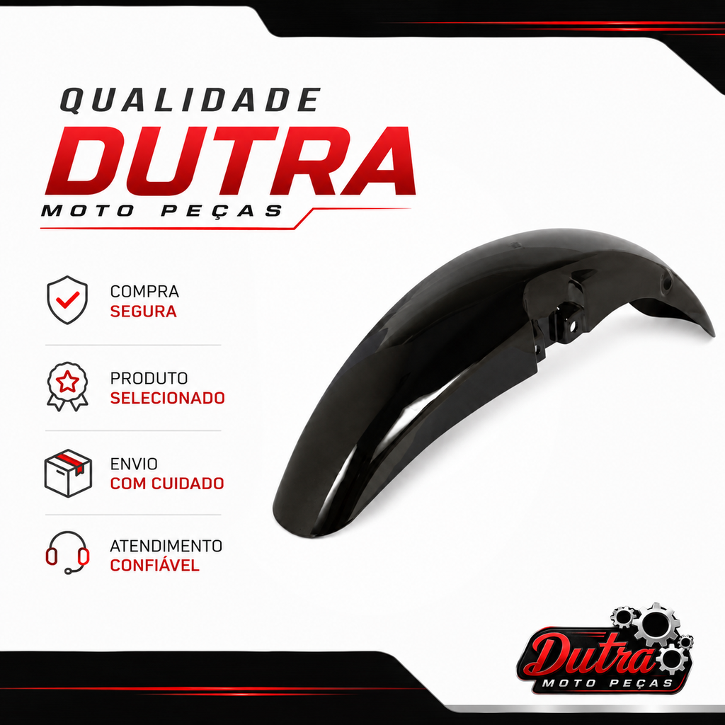 Paralama Dianteiro Honda CG Titan 125 Fan 125 2005 a 2013 Preto