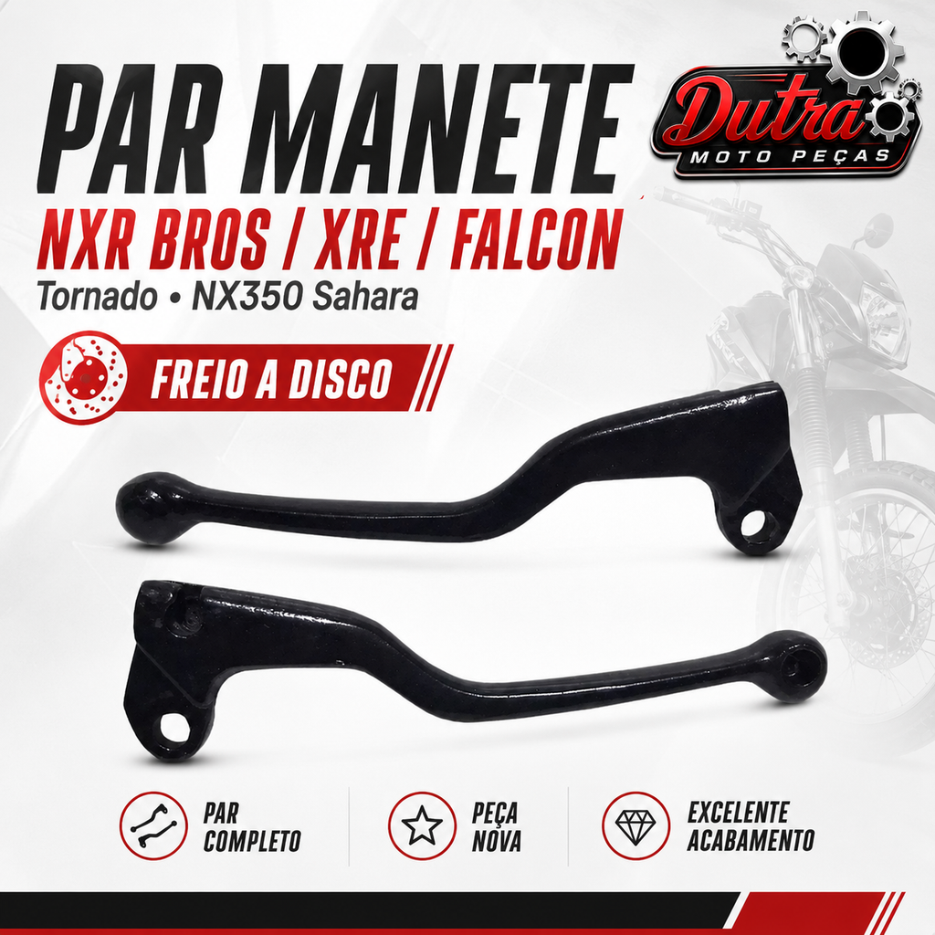 Par Manete Freio Embreagem Honda NXR Bros 150 160 XRE 300 Falcon Tornado NX350 Sahara Disco