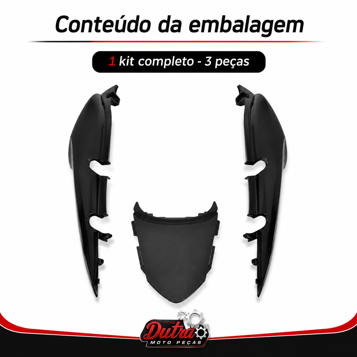Rabeta Completa Honda Titan 150 Mix Fan 150 Preto 2009 a 2013 Carenagem Traseira