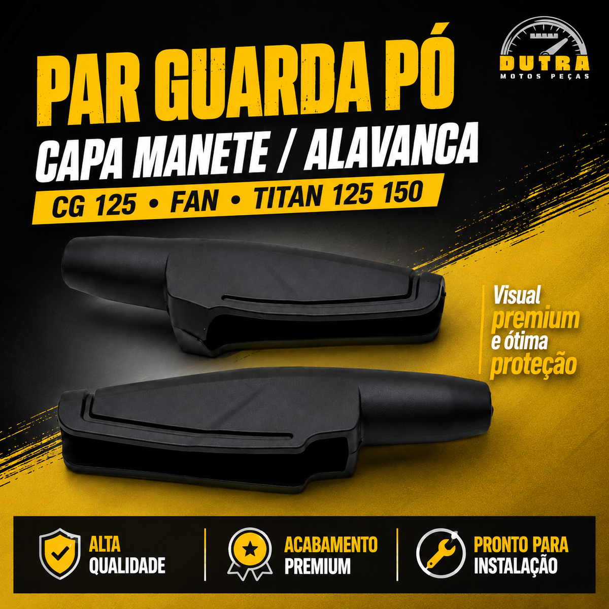 Par Capa Manete Guarda Pó Freio Embreagem Honda CG Titan Fan 125 150 Maxx