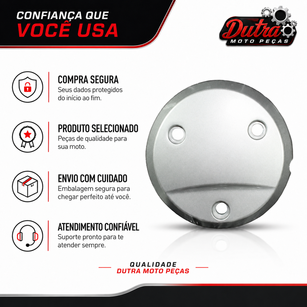 Capa Tampa Motor Direita Honda Biz 125 Protetor Lateral Modelo Original Reposição