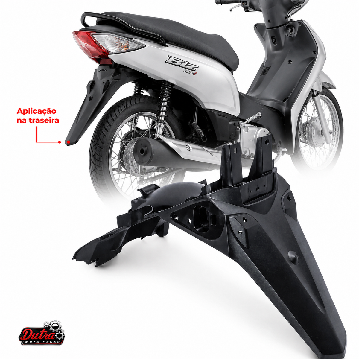 Paralama Traseiro Honda Biz 100 110i 125 2011 a 2018 Carenagem Reposição
