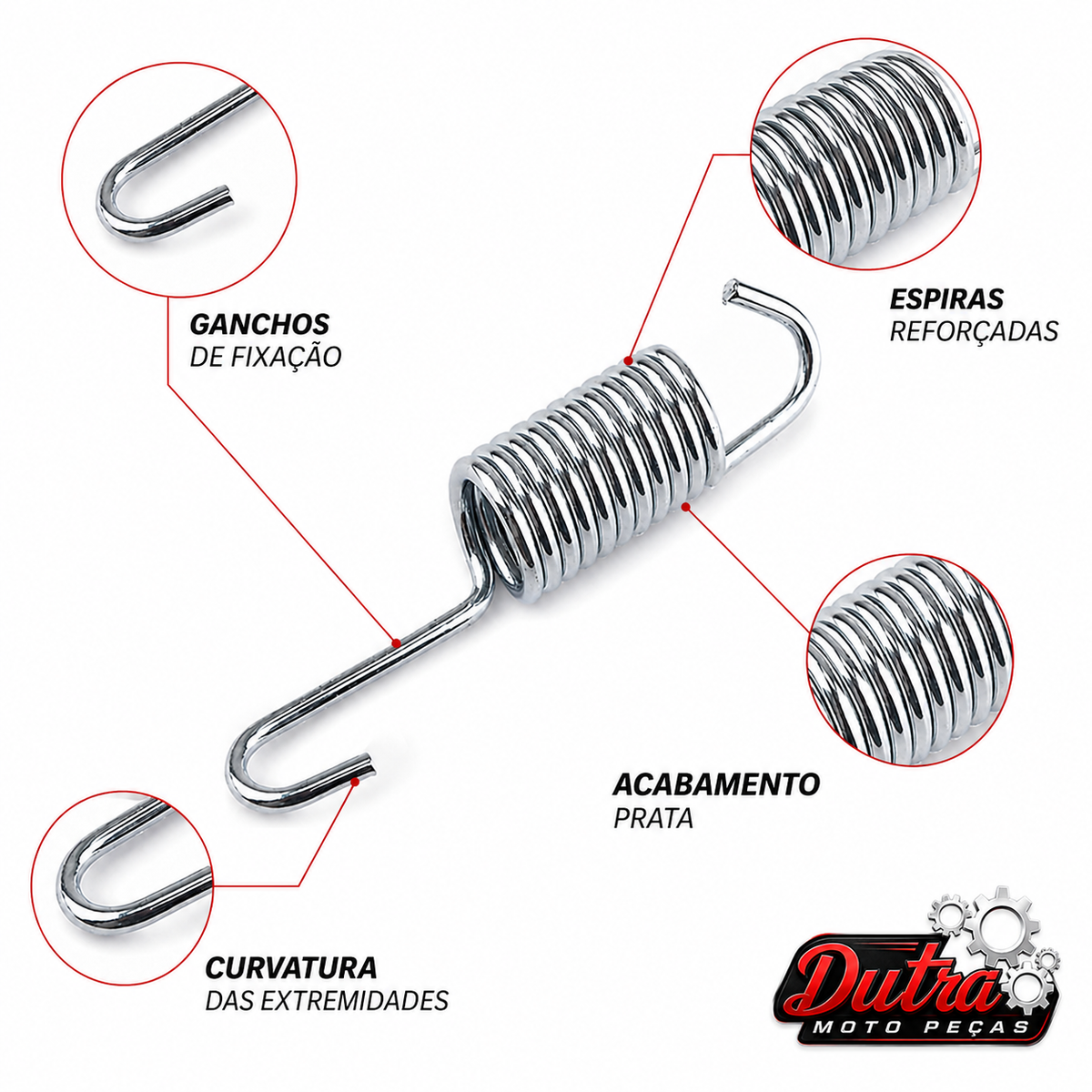 Mola Pedal De Freio Titan 125 150 Biz 100 125 CBX 200 NXR 125 150 Pop 100 110 Suzuki Yes XTZ 125