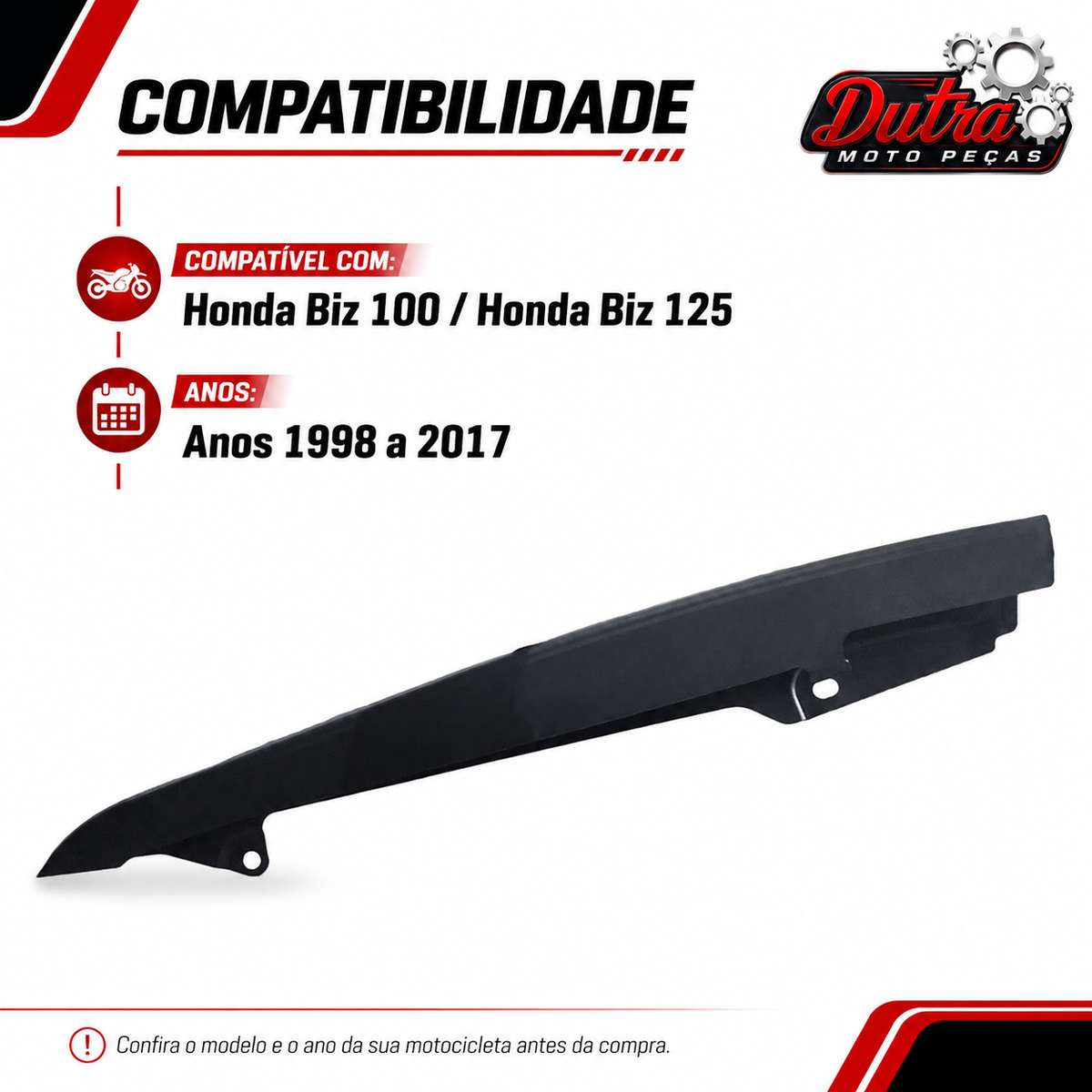 Protetor Capa Corrente Honda Biz 100 125 1998 a 2017 Porta Corrente