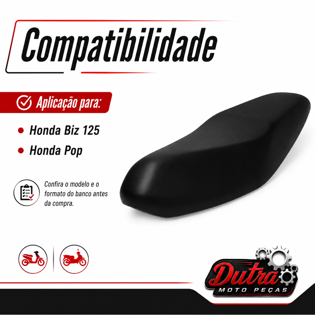 Capa De Banco Honda Biz 100 110 125 2017 a 2022 Resistente Reposição