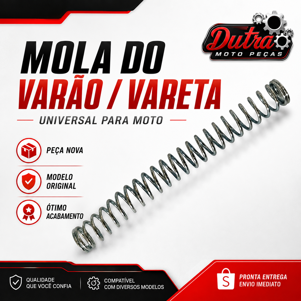 Mola Varão Vareta Freio Traseiro Universal Para Moto Padrão Original