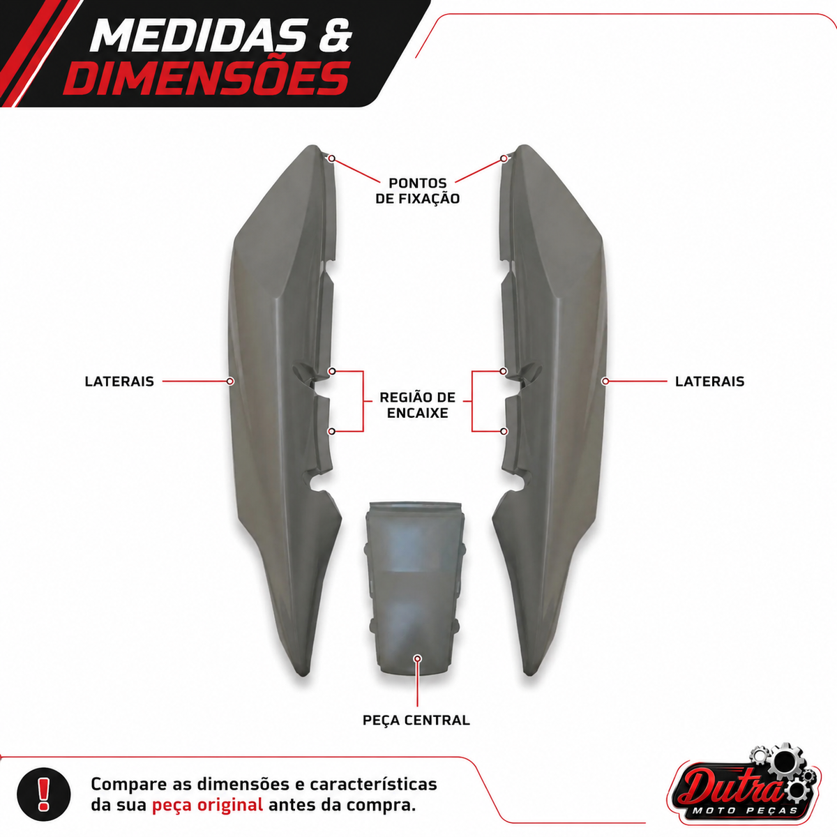 Rabeta Traseira Completa Honda CBX 250 Twister 2001 a 2008 Carenagem Sem Pintura
