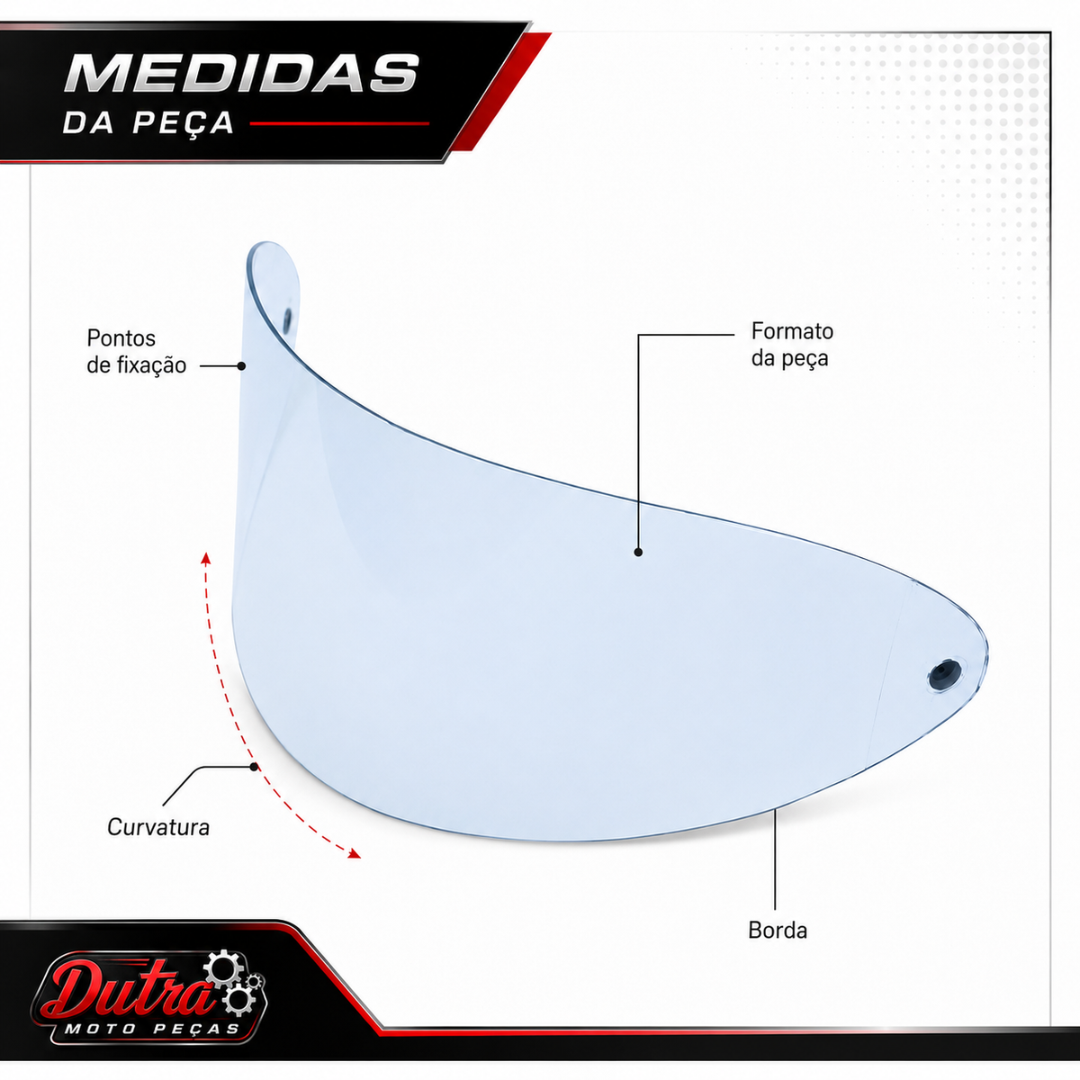 Viseira San Marino Moldura Cristal Acessórios para moto Envio Imediato