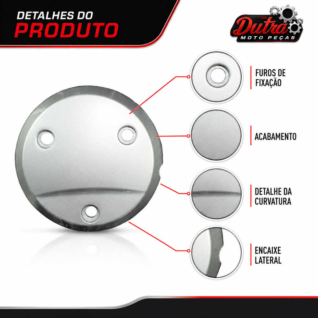 Capa Tampa Motor Direita Honda Biz 125 Protetor Lateral Modelo Original Reposição