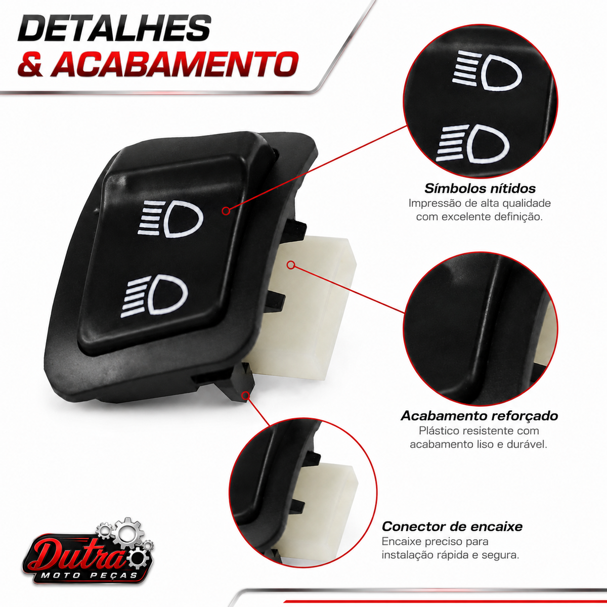 Interruptor Botão Farol Alto Baixo Honda PCX 150 2014 2015 Chave Luz