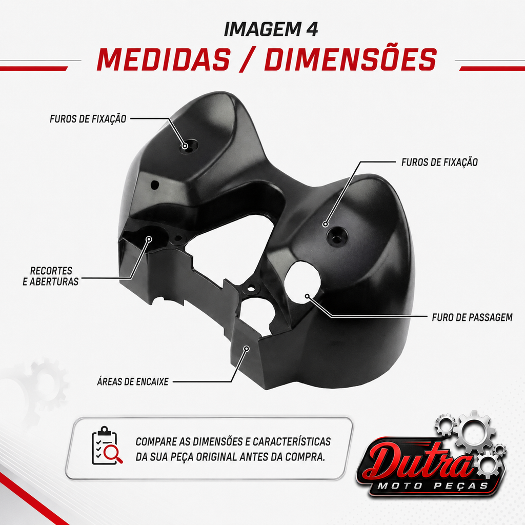 Carcaça Capa Inferior Painel Honda CG Titan 150 KS ES Fan 150 Cargo 2004 a 2008 Modelo Original