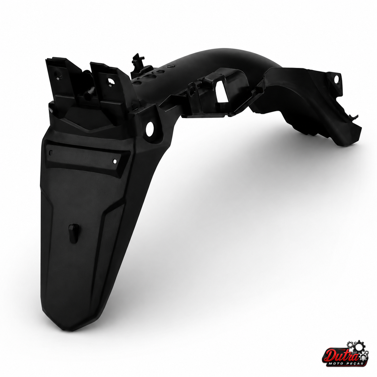 Paralama Traseiro Suporte Placa Honda CG Fan 125 2009 a 2013 Preto Injetado