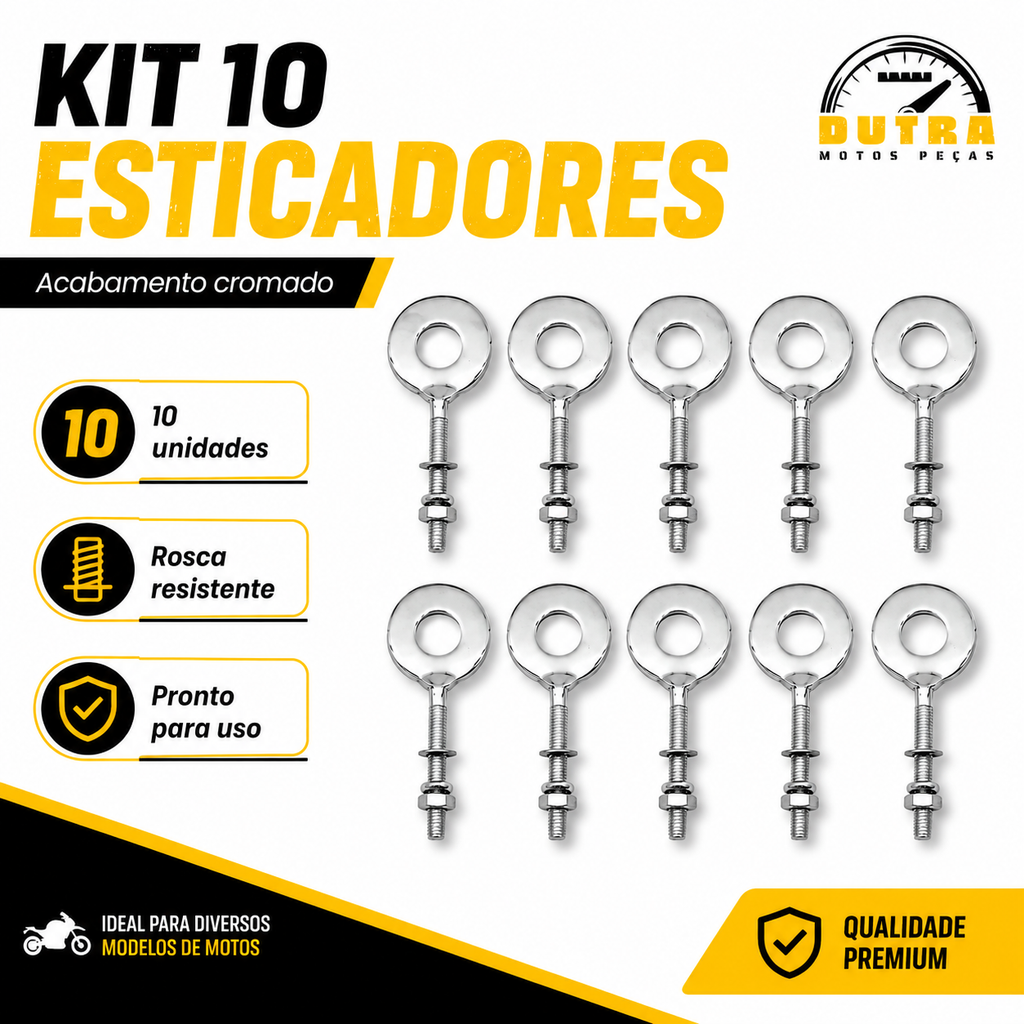 Kit 10 Esticadores de Corrente Honda CG 150 160 Titan Fan Start Atacado Oficina