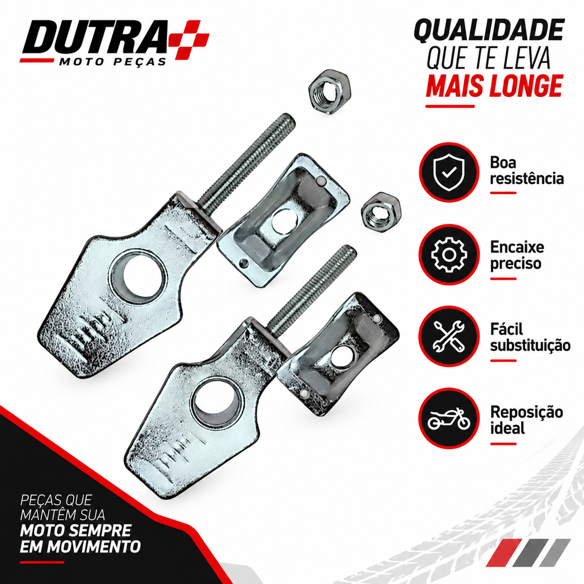 Placa Chapinha Esticador Corrente Honda Bros 125 150 160 XRE