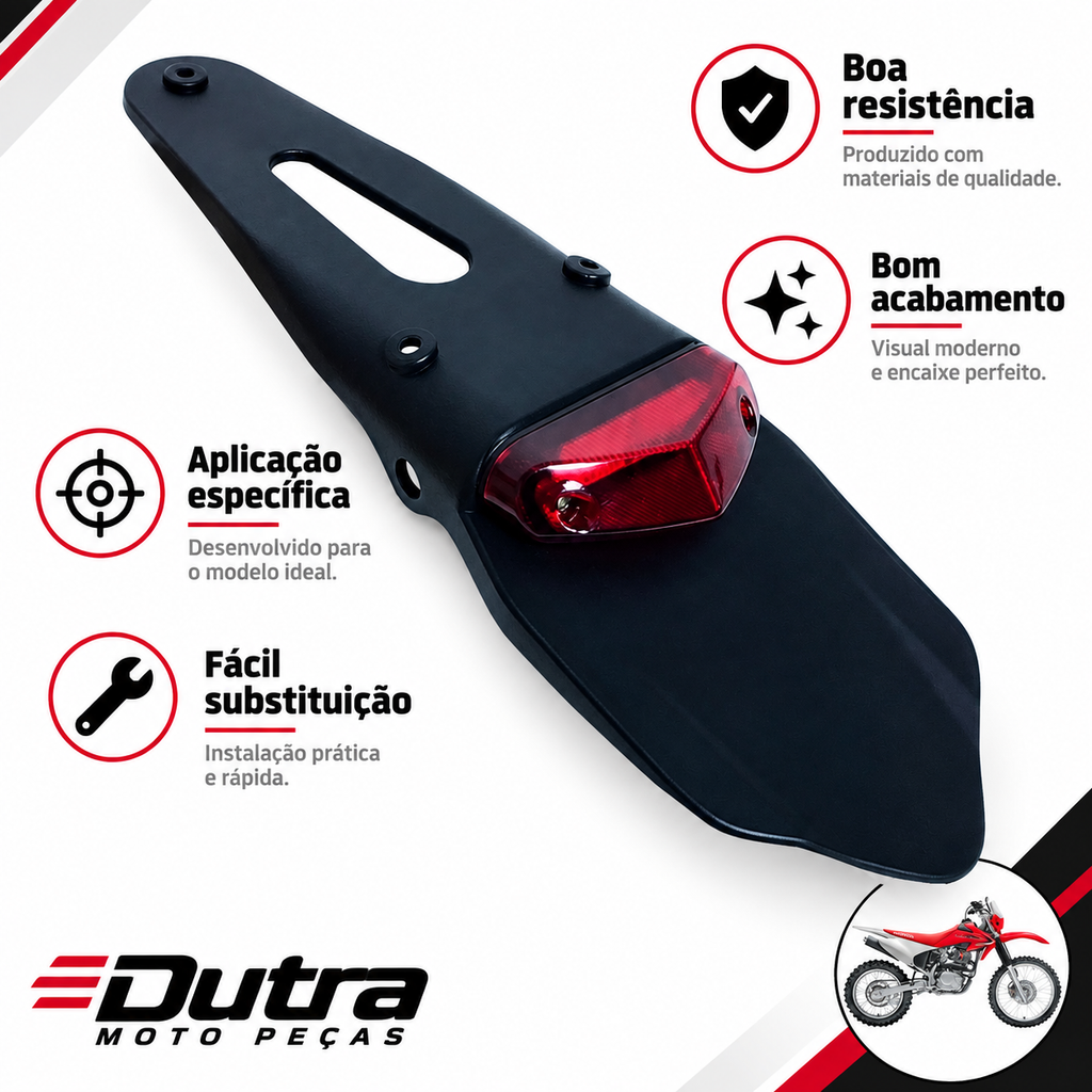 Lanterna Led Motocross Ktm 250 300 / Crf 230 250 Traseira