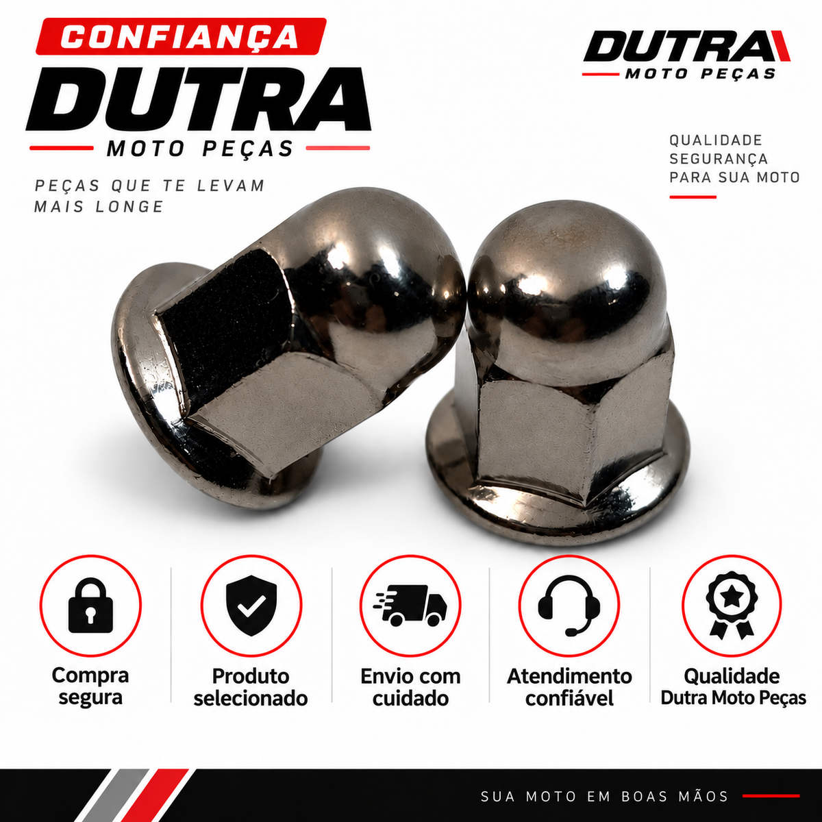 PAR PORCA CEGA FIXAR ESCAPE 8MM FAN 125 150 160 TITAN FAN 150 04-12 START BROS CB300 TWISTER TORNADO