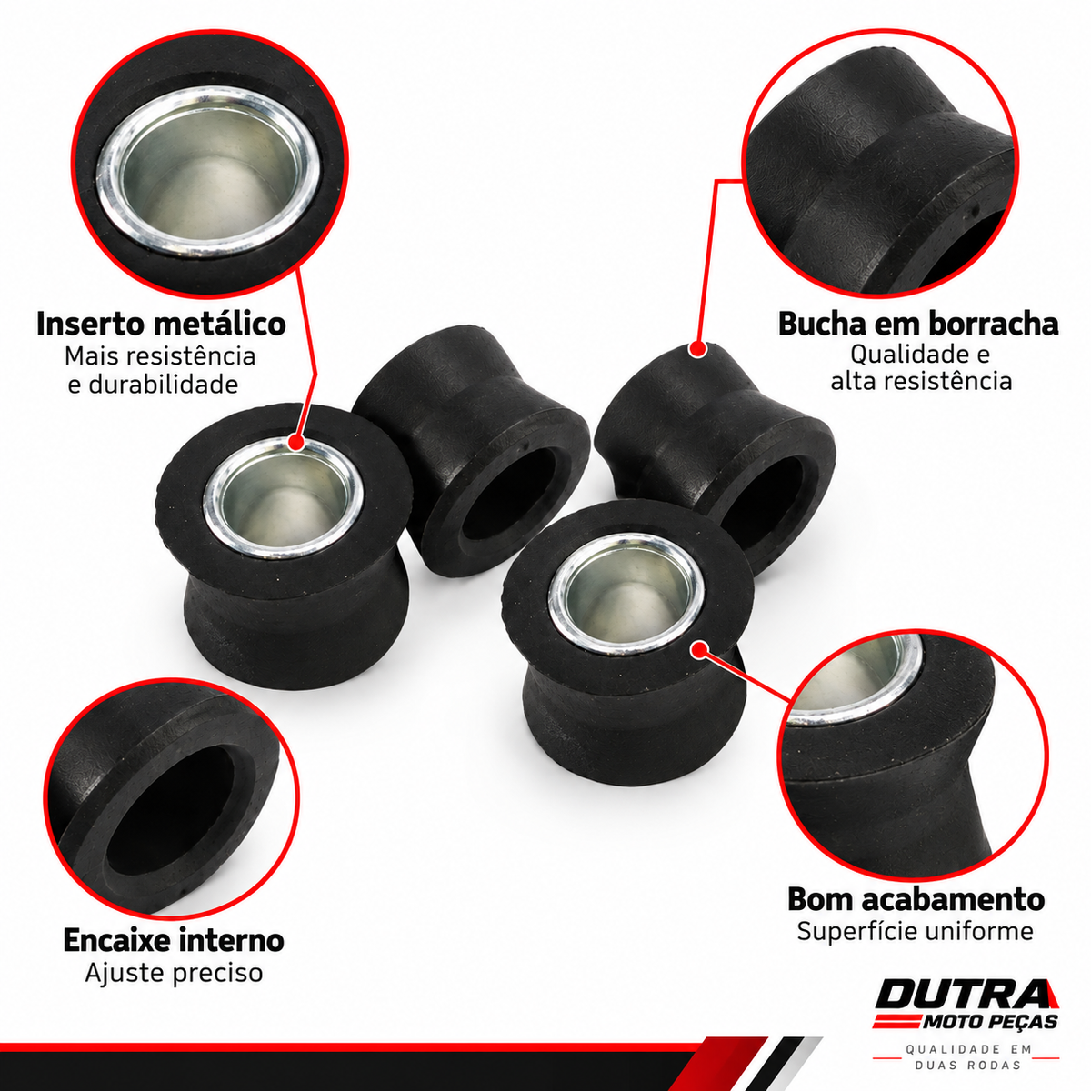 Kit Reparo Bucha amortecedorHonda Titan 125 Ks Es Fan Titan 150