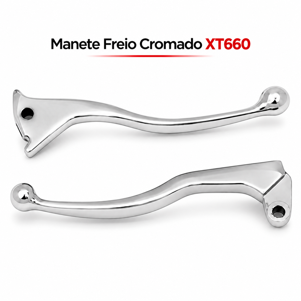 Manete Freio Cromado Xt660 Maçanetas Par Freio Embreagem