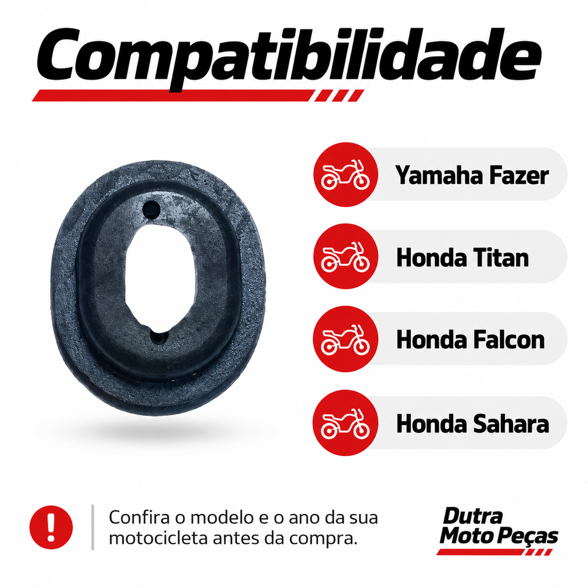 Borracha Tampa Lateral Fazer/titan/falcon/sahara (UNIDADE)