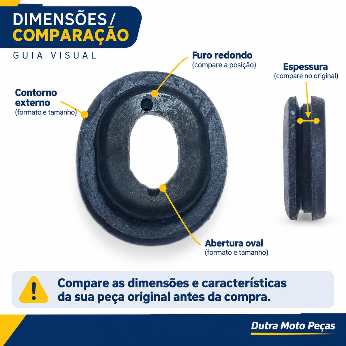 Borracha Tampa Lateral Fazer/titan/falcon/sahara (UNIDADE)