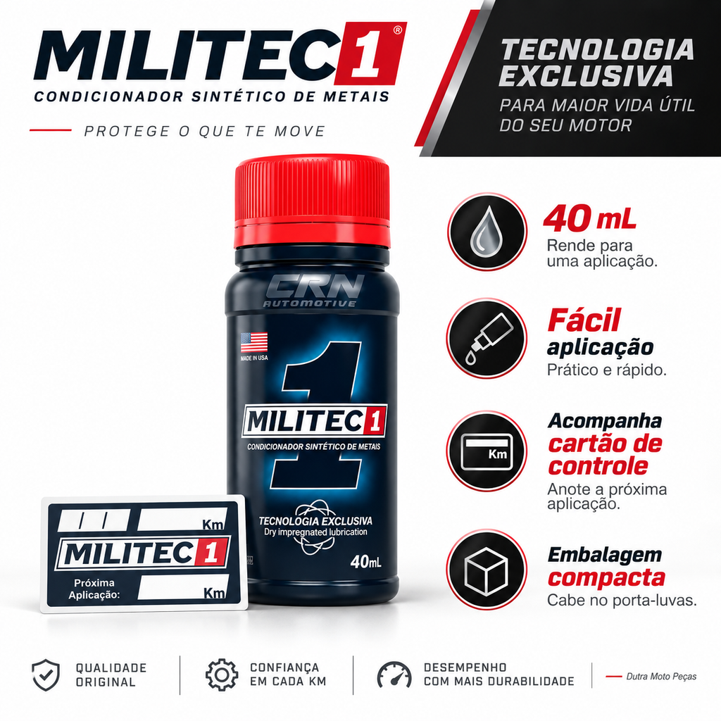 Condicionador De Metais 40ml - Militec 1 ORIGINAL