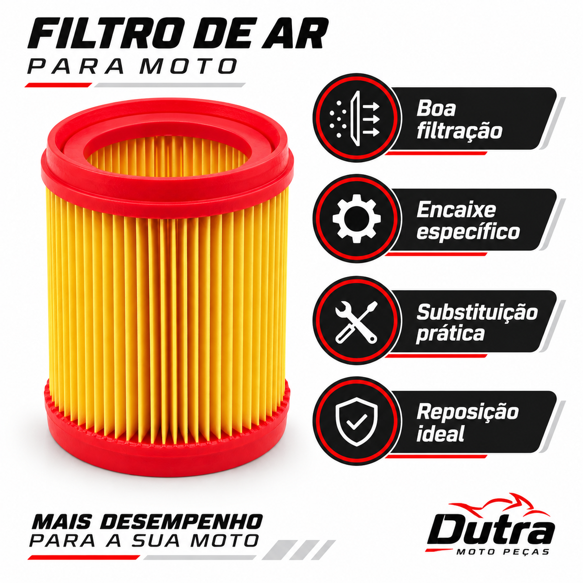 Filtro de ar Titan Cg 150 Honda 2004 Até 2008 Modelo Original Filtran 1016 - i 54