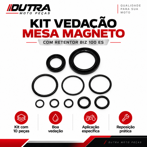 Anel Kit Vedacao Mesa Magneto Com Retentor Biz100 Es