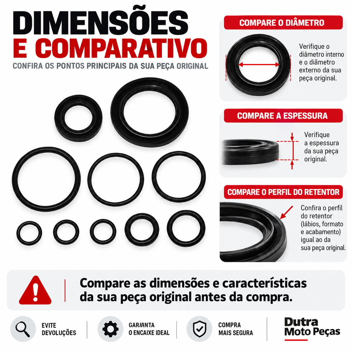 Anel Kit Vedacao Mesa Magneto Com Retentor Biz100 Es