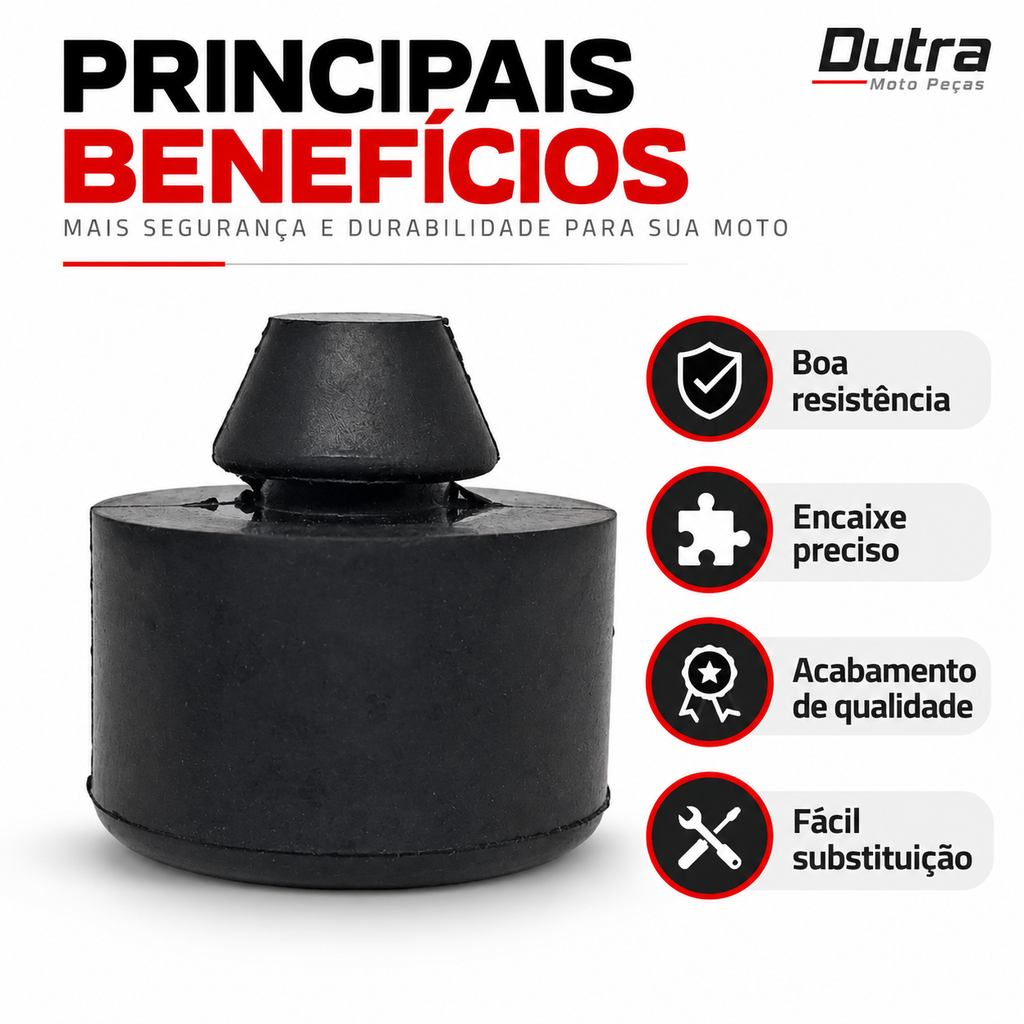 Borracha cavalete central Factor 125i e 150 anos 16a 25  Fazer 150 batente do descanso Acessorios