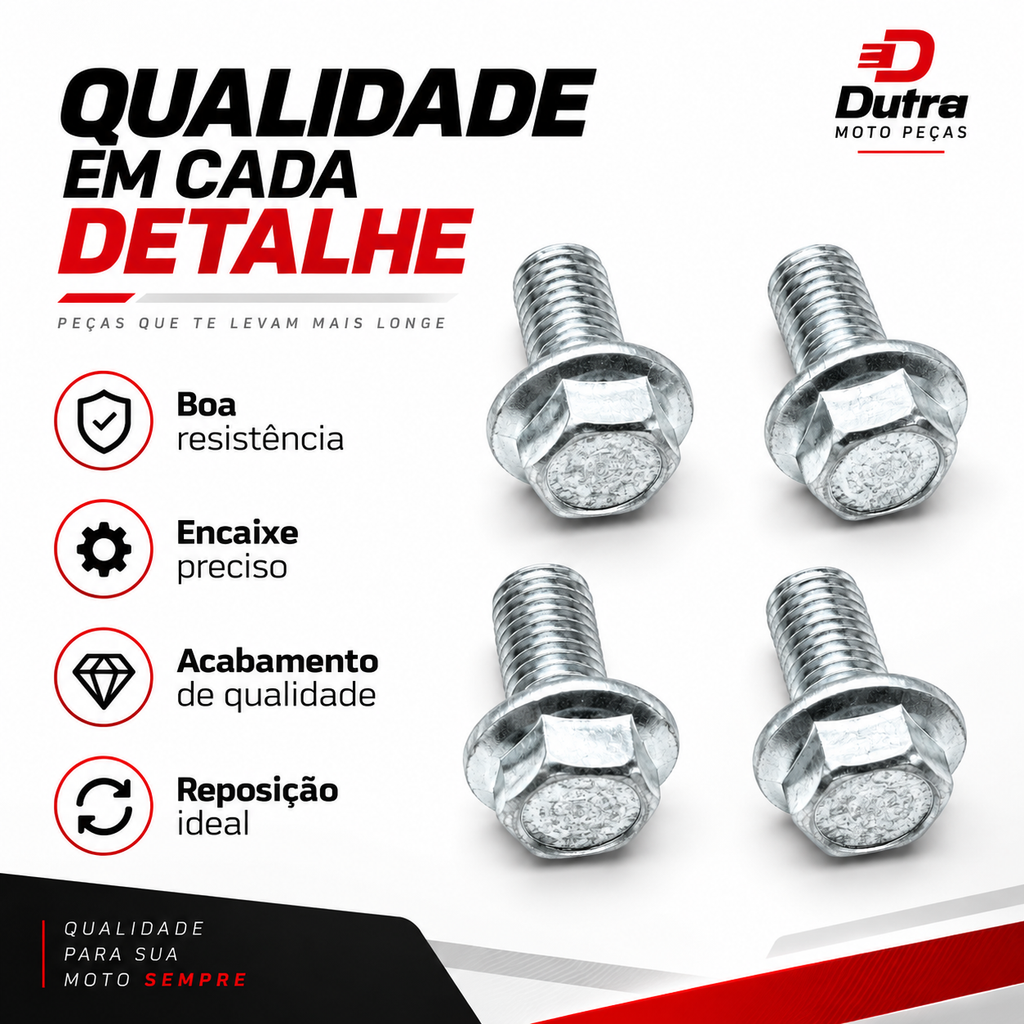 Kit Parafusos Estribo 4 Peças Fan 160