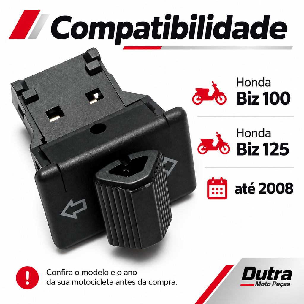 Interruptor Pisca Seta Honda Biz 100 125 Até 2008