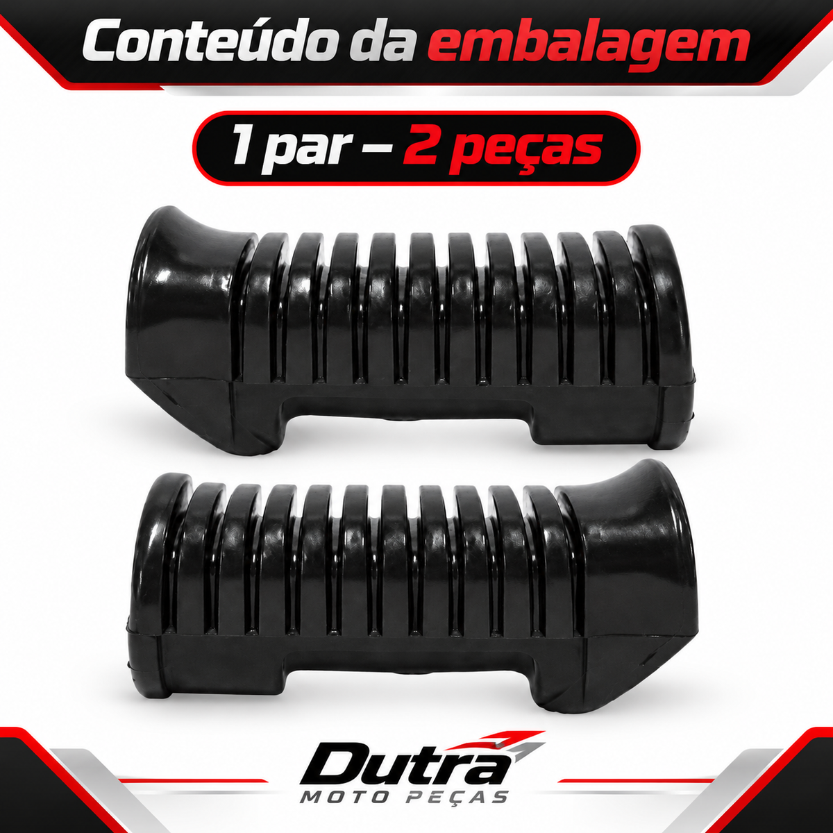 Par Borracha Estribo Pedaleira Titan 125 Titan 150 Fan 125 Fan 150