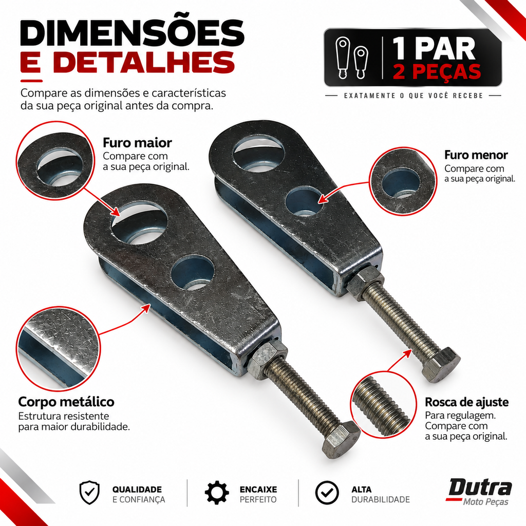 Esticador De Corrente Honda Cb 400 ( Par )
