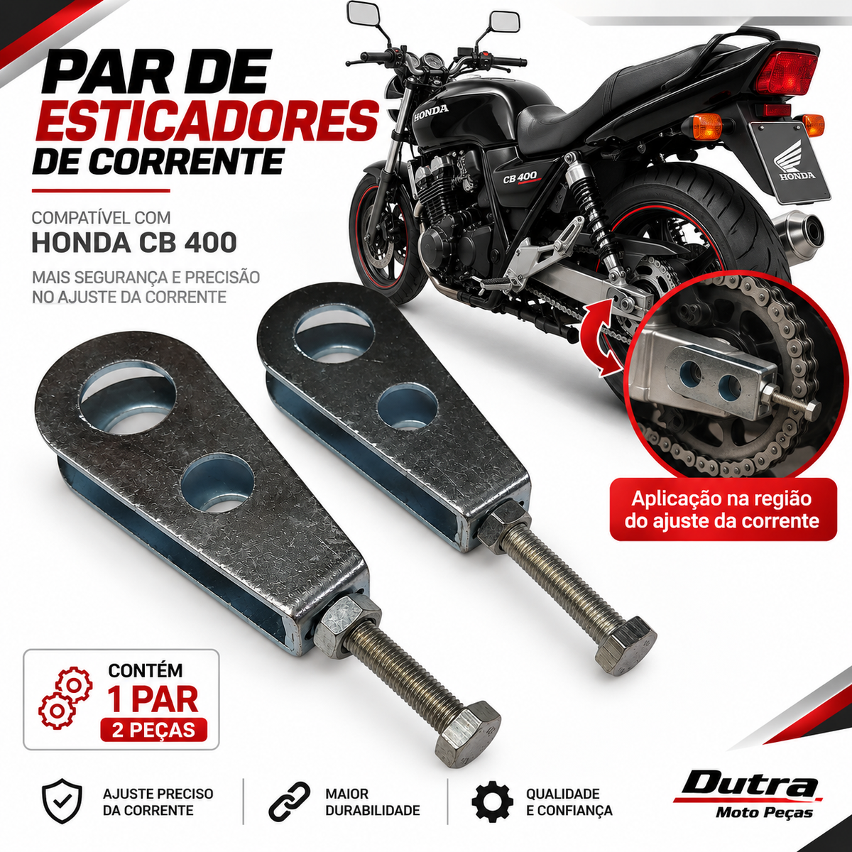 Esticador De Corrente Honda Cb 400 ( Par )