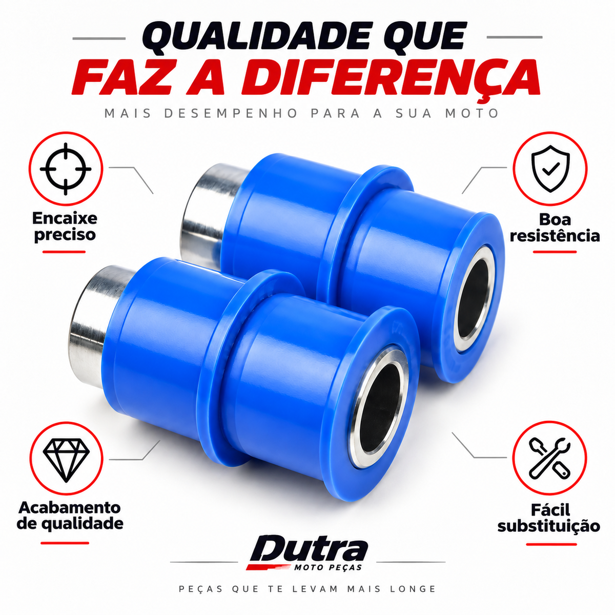 KIT BUCHAS DA BALANÇA QUADRO ELASTICO TITAN 125 150 160