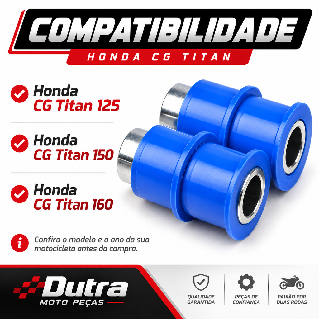 KIT BUCHAS DA BALANÇA QUADRO ELASTICO TITAN 125 150 160