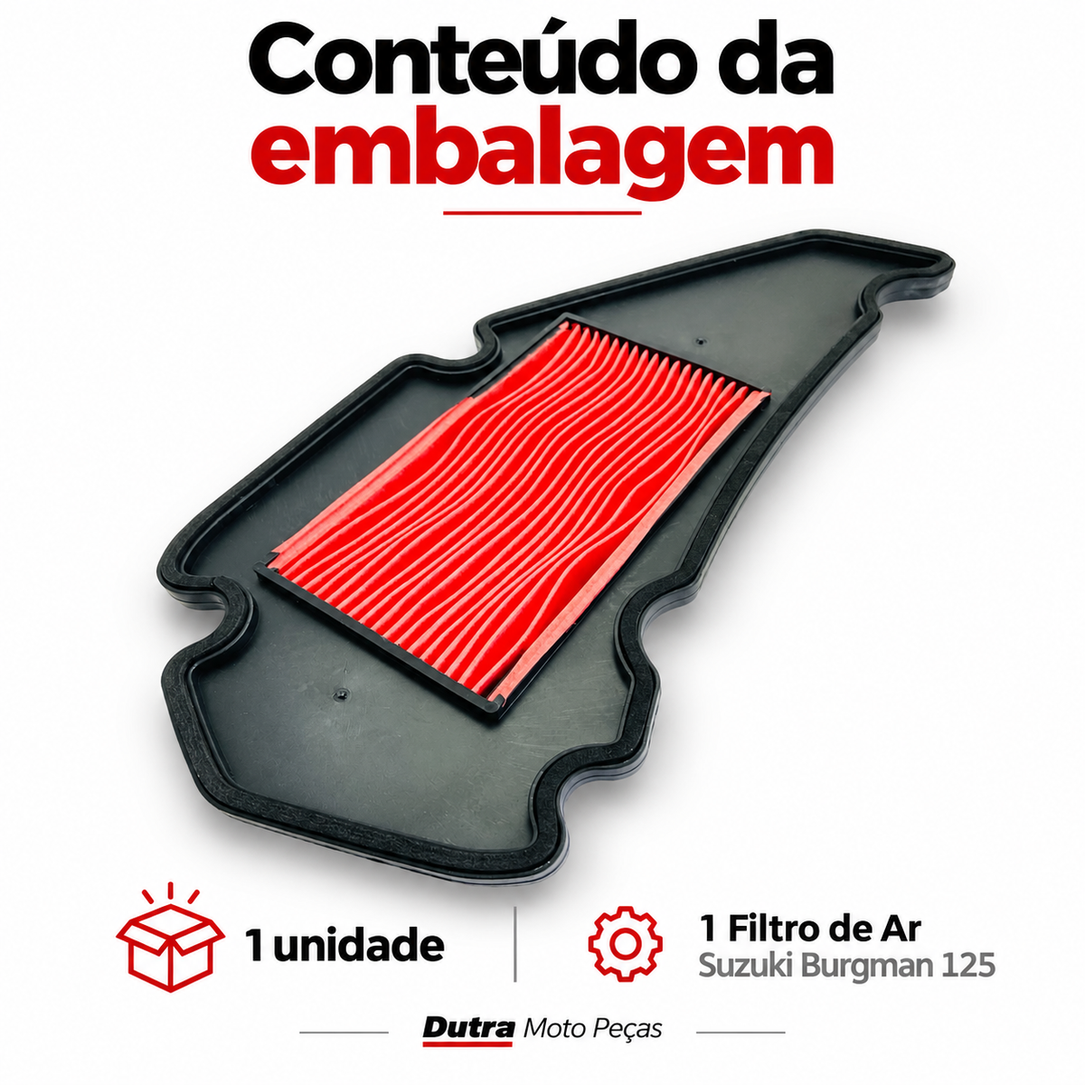 Filtro De Ar Suzuki Burgman 125 2005 06 2007 2008 2009 2010