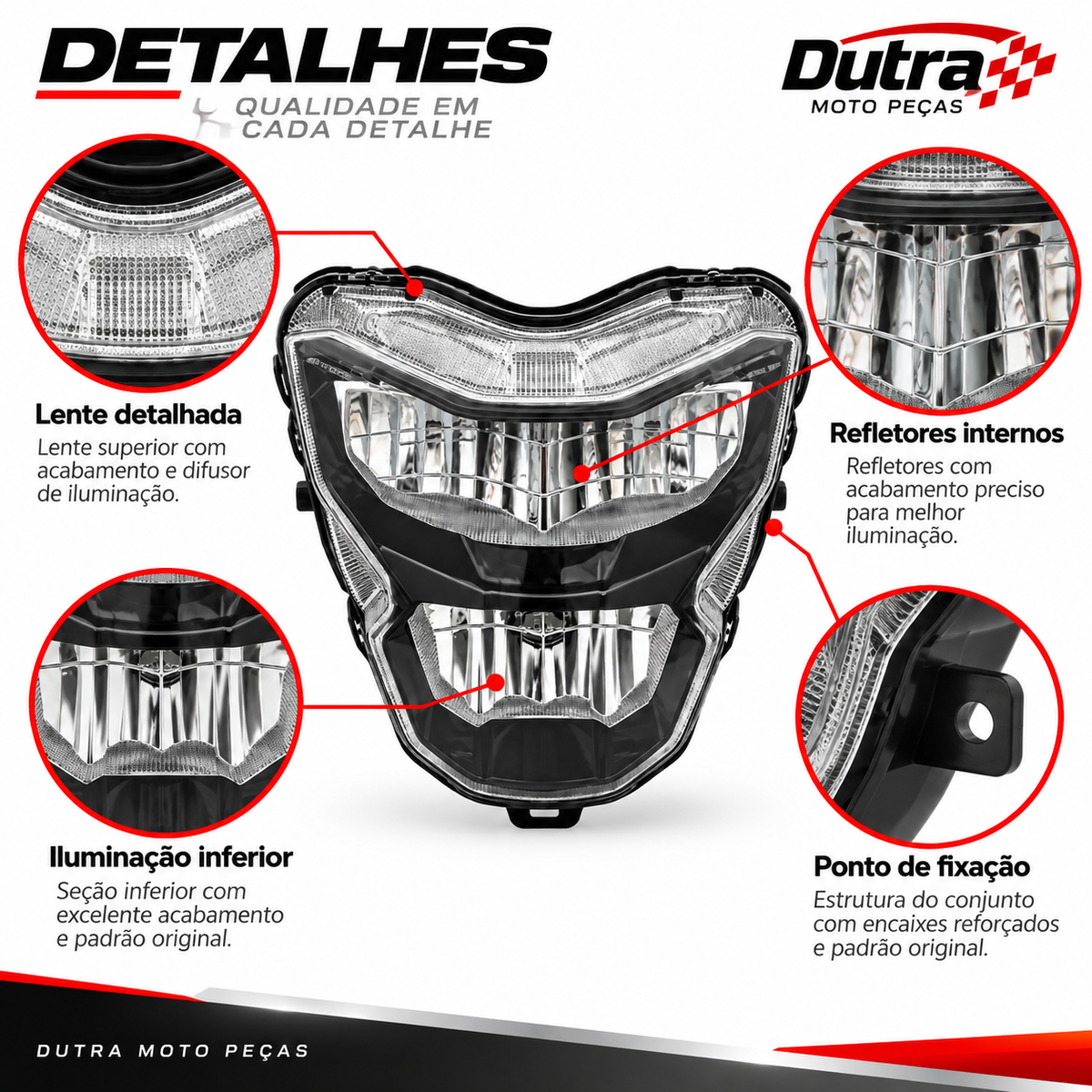 Farol De Led Titan 160 2025 Bros 160 2025 Xre 190 2025 Tornado 250 2025