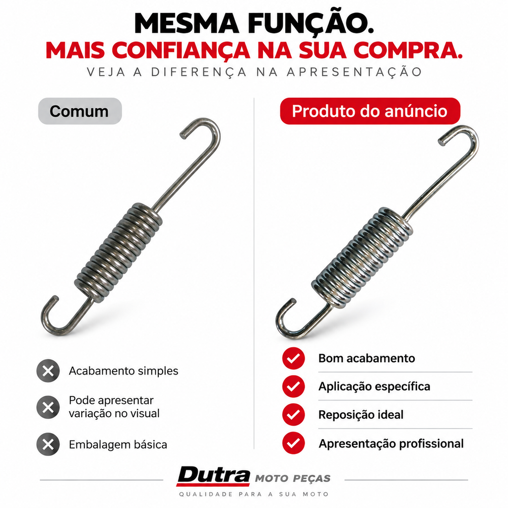 Mola Cavalete Descanso Lateral TI/]KS/TITAN 150/]160/FAN/]BIZ125/]110/POP110