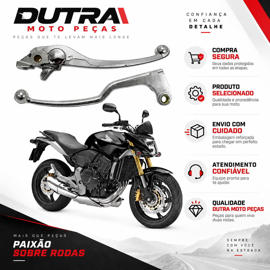 Par Manetes Freio + Embreagem Hornet 2010 A 2013